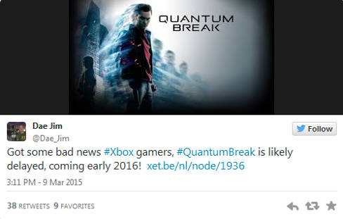 Quantum Break posible retraso para 2016
